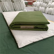 单人防潮硬质棉床垫可拆洗学生训练帆布硬质床垫绿色热熔防潮褥子康荣