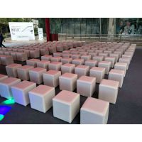 北京白色面包凳皮墩出租 黑色沙发卡座租赁