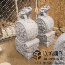 石雕门墩 汉白玉石雕门墩 汉白玉仿古抱鼓