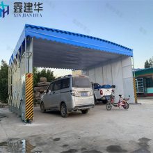 九江星子推拉移动伸缩雨棚图片-户外电动雨篷制造公司