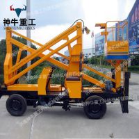 现货供应自行曲臂式升降机升高14米室外高空作业维修车