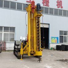 青海工程光伏履带打桩机 600直径光伏履带钻孔机 太阳能板光伏履带引孔机