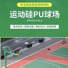 硅Pu球场室内外网球排球场全国施工篮球场地面材料学校运动