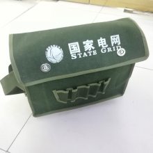 单肩电工工具袋电工工具包绿帆布单肩斜挎包维修工具包