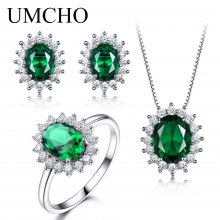 厂家直销欧美时尚奢华925纯银纳米蓝宝石纳米绿宝石戒指三件套装