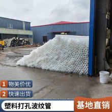 PVC双壁波纹管100 国标pe下水打孔渗透水管 耐腐蚀 按需定制