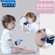 跨境***创意婴儿磨牙手套宝宝硅胶玩具手指牙胶母婴用品一件代发