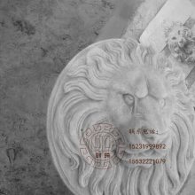 石雕喷泉壁挂狮子头水景墙别墅鱼池喷水出水口汉白玉晚霞红挂件 创琦雕塑