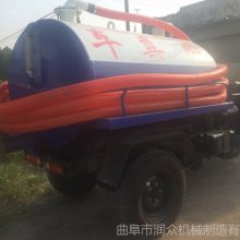 把粪便从厕所抽出真空吸污车 润众 2立方双人豪华桌三轮吸污车