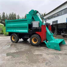柴油32马力牛屎清粪车 3立方自卸式刮粪车 螺旋刮板式上料清粪机