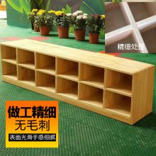 幼儿园樟子松玩具组合柜儿童家具实木书架多功能玩教具柜多格柜