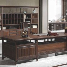 老板班台书柜组合 实木办公家具 大班台老板桌