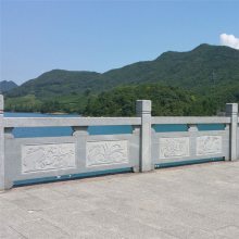 市政公园石栏杆 人工湖石围栏 花岗岩浮雕栏板手工雕刻