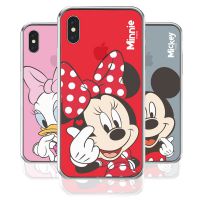 韩国正品米妮米奇iphoneX手机壳硅胶透明三星s9plus保护壳苹果8套