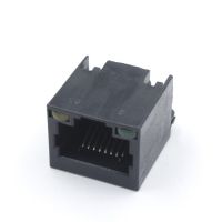 KY 原装RJ45 8P8C带灯母座 圆针 固定脚位 电脑连接器母头