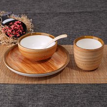 特色創(chuàng)意主題餐廳酒店擺臺(tái)四件套裝 復(fù)古色釉陶瓷碗碟餐具組合