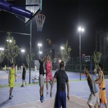 深圳室外篮球场地建设|LED室外篮球场灯光部分
