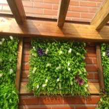 阳台柱子围挡绿化仿真植物花墙角落遮丑简陋装饰绿植草坪靓丽花艺墙
