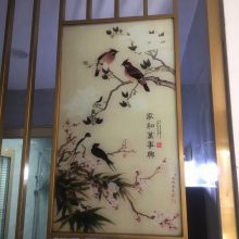 定做酒店前台304不锈钢屏风背景墙 定制几何形不锈钢屏风