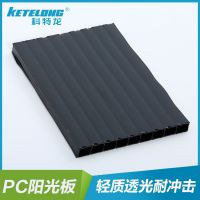 直销pc阳光板中空板片材黑色***保温塑料板各种规格颜色可选