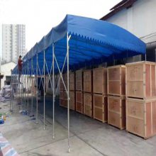 温州市平阳县电动轮式推拉棚 小型工地伸缩雨棚 可移动折叠物流帐蓬 工厂统一零售