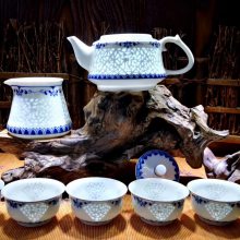 手工画陶瓷茶具批发厂 搞活动送礼领导朋友品套装茶具 定制各种茶具批发