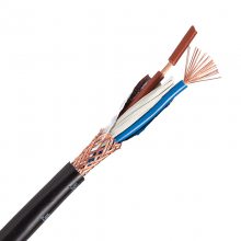 人民线缆 RVVP2*1平方屏蔽线双层屏蔽网国标足米铜线电缆线