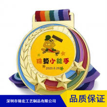 体育比赛金、银、铜奖牌 送红色织带 烤漆工艺制作 深圳奖牌定制厂家