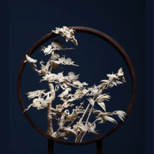 北京延庆酒店装饰画 客房 福字+山水元素 小型浮雕花卉 线描 抽象 设计定制 厂家 伍一艾