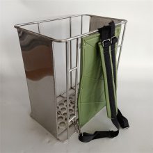 森林灭火水带背框便携双肩装运水带收纳筐不锈钢水龙带存放架