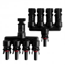 太阳能防水4转1连接器 对接头 4进1出插头 5通转接头 汇流专用插头 AC/DC对插头 厂家直销