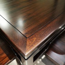 新中式黑檀木 全实木餐桌椅 组合饭桌长方形 餐台一桌六椅1.5米1.3米