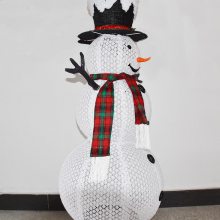 圣诞节庆装饰 室内外商场摆件 卡通小雪人灯造型可伸缩定制