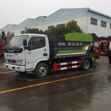 酒店餐余垃圾清运车_东风5方泔水清运垃圾车_3方福田蓝牌餐厨垃圾车