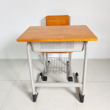 中小学生课桌椅培训辅导班单人位学习椅套装带书栏学习桌椅