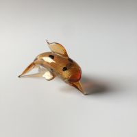 琉璃工艺品 玻璃海豚弓背 家居装饰品 摆件海洋动物手工制品创意