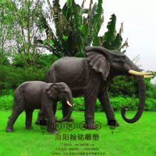 仿真道具大象模型摆件玻璃钢雕塑户外庭院园林景观