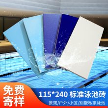 红枫陶瓷游泳池砖 水晶玻璃马赛克瓷砖 5色可选115*240