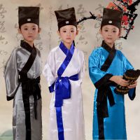 儿童书童儿童国学汉服儿童弟子规服装书童服装古代读书郎演出服女