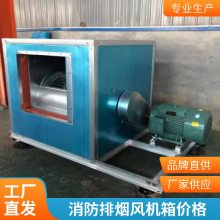 HTFC消防排烟柜式离心风机 3C认证离心风机箱加工低噪音箱式风柜厨房消防排烟风机箱
