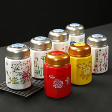 食品密封罐膏方香粉罐陶瓷蜂蜜瓶 家用带盖药膏罐 多色茶叶罐可定制
