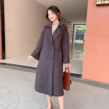 欧版时尚秋冬女装 大气双面羊绒 双面尼大衣 广州服装批发市场品牌女装货源供应