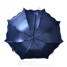[黑胶伞] 黑胶布折叠伞遮阳伞 防UV防晒女性太阳伞定制工厂