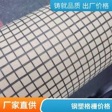 钢塑土工格栅厂 单双三向拉伸塑料加筋格栅 钢塑涤纶公路基用