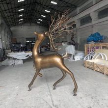 众钰金属制品工艺品不锈钢雕塑小鹿摆件造型仿古铜雕塑