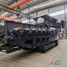 移动式滚轴分离机 泥石筛分设备 履带式建筑垃圾筛分机