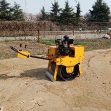 轮宽70公分手扶压路机 单钢轮压路机 微型振动压路机