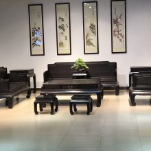 简约现代禅意家具 中国风别墅样板房 高贵紫光檀罗汉床沙发