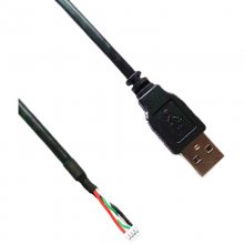 供应 USB2.0-A公线 信号线 公母对接 数据线rs485 CAN线三心端子线