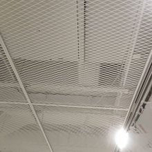 健身房大厅吊顶金属装饰铝拉网墙面幕墙屏风隔断